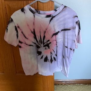 Hollister, cropped, tie dye t shirt, Large